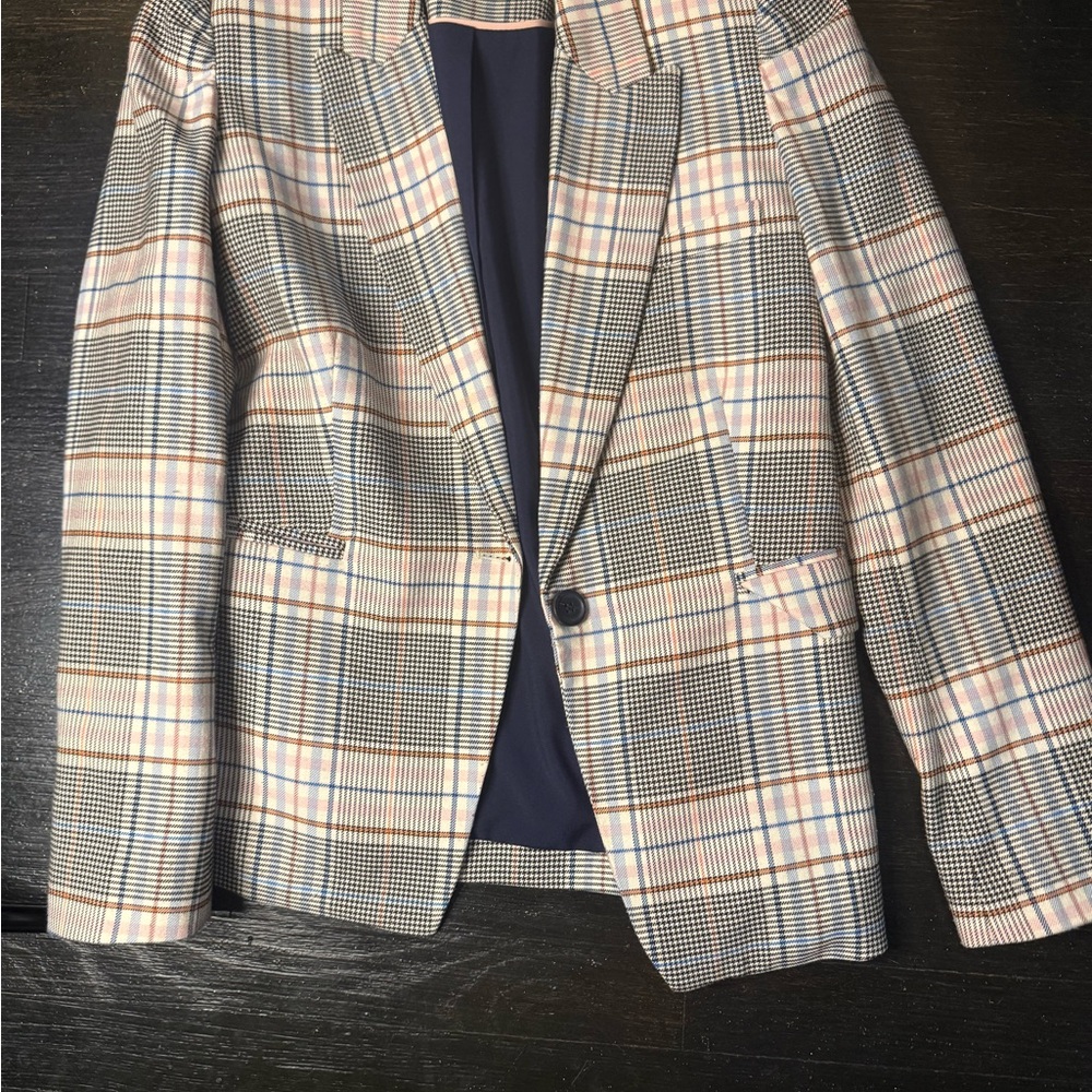 Riley & Rae Multicolor‎ Plaid Blazer business casual chic stylish office siren